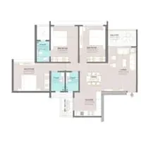 Tej Elevia Baner 3 BHK Floor Plan Image